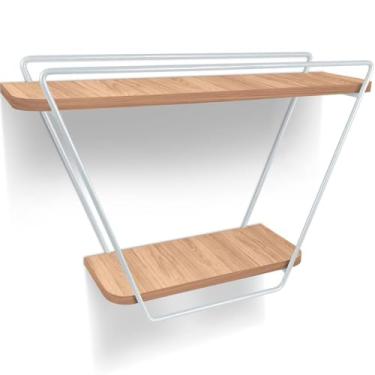 Imagem de Prateleira Nicho Industrial Arrow De Parede - branco/jade