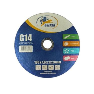Imagem de Disco de Corte G14 Guepar 7 X 1/16 180 mm Aço Alumínio Inox