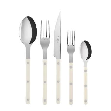 Imagem de Sabre Paris - Conjunto De Talheres Com 20 Peças Para 4 Pessoas - Coleção Bistrot - Faca, Garfo, Colher De Sopa, Colher De Chá E Garfo De Sobremesa - Aço Inoxidável E Nylon - Pode Ir À Máquina De La