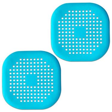 Imagem de Philbinden 2 Peças De Protetores Ralo Chuveiro, Coletor Cabelo, Rolha Banheira, Capa Protetora Com Ventosa, Sifão Água, Pia Para Banheiro E Cozinha (Azul, Azul)