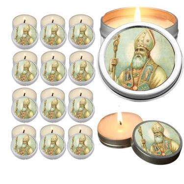 Imagem de 10 Velas Aromaticas Lembrancinhas Santo Agostinho na Latinha Decoração