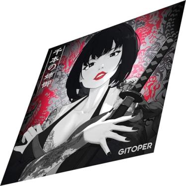 Imagem de Mouse pad GITOPER para jogos G2 PRO Esports - Base macia antiderrapante com superfície de controle suave de tecido (preto/branco)