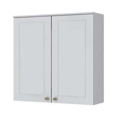 Imagem de Armário Aéreo 2 Portas 80cm Americana Branco - Móveis Henn Branco Hp
