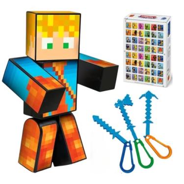 Imagem de Boneco Articulado Lopers 25cm + Acessórios +Jogo Memória - Algazarra