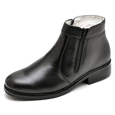 Imagem de Botina Masculina de Couro Legitimo Preta (41)