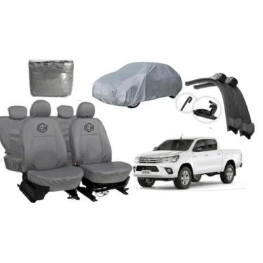 Imagem de Kit capa couro + limpador de brinde Hilux 13-16 - ferro tech br