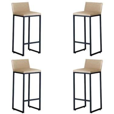 Imagem de Kit 4 Banqueta Alta Dani Reforçada Decorativa Balcão Bancada Cozinha B