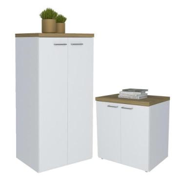 Imagem de Conjunto Balcão e Armário Gelsenkirchen Olmo Branco - CASA H