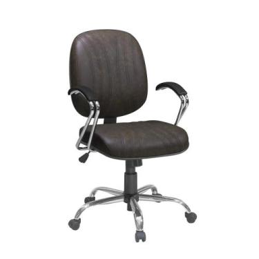 Imagem de Cadeira Diretor Max Giratória Plus Base Cromada - CASA H