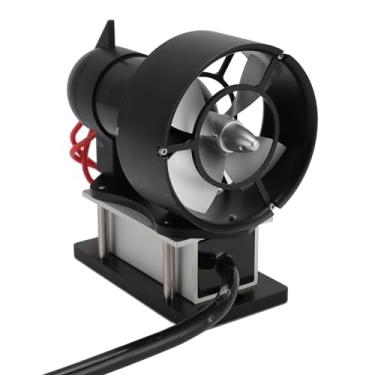 Imagem de Propulsor Subaquático 12ET, Liga de Alumínio 11,3 Kg Hélice Submarina de 4 Lâminas 12-25,2 V para Propulsor Submarino de Motor Sem Escova ROV para Caiaques, Barco RC, Equipamento