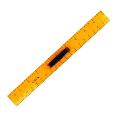 Imagem de WeiLaiKeQi Régua reta grande, régua geométrica matemática portátil multifuncional de 50 cm com alça removível para quadro-negro, quadro branco escolar