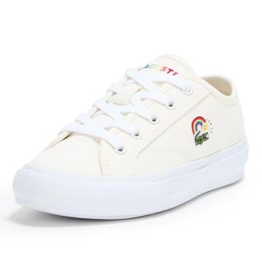 Imagem de Lacoste Tênis infantil unissex Backcourt, Morena/sépia, 13.5 Little Kid