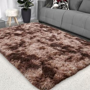Imagem de Carpete quarto 2,00x1,50 peludo 4 cm alto fofo(Marrom mesclado)