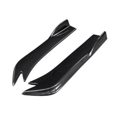 Imagem de OtpOutopa Spoiler de carro difusor traseiro universal, para-choque traseiro carroceria canard spoilers aba preta saia lateral spoiler divisor protetor decoração exterior kit de acabamento anti-riscos