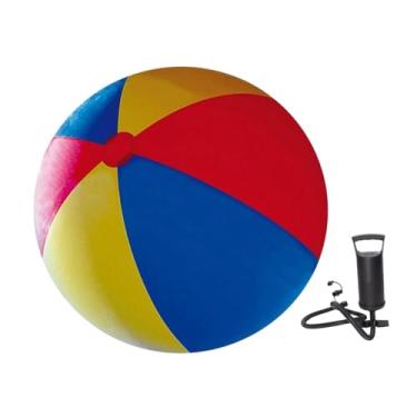 Imagem de Esquirla Inflável Bola de praia Piscina de piscina PVC enorme brinquedo de brinquedo de brinquedo de brinquedo de brinquedo de brinquedos com bomba com bomba, Diâmetro 80cm