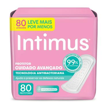Imagem de Protetor Diário Intimus Tecnologia Antibacteriana 80 unidades
