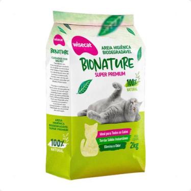 Imagem de Areia Higiênica Para Gatos Bio Nature - 2Kg - Wisecat