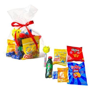 Imagem de Mini Kit Guloseimas, Bebida e Brinquedo para crianças festa - Genérica