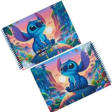 Imagem de Livro de Colorir STITCH Capa Dura 40 Desenhos Frente e Verso - B.B.B, 