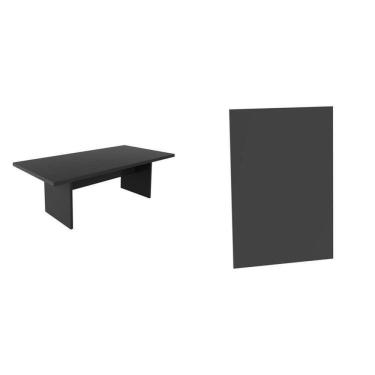 Imagem de Kit com Mesa para Reunião 6 Lugares e Painel para Tv até 37 Polegadas Preto