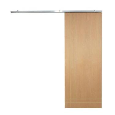 Imagem de Porta De Correr P- Verniz Frisada Kit Alumínio F06 - 210x110 - Vanin