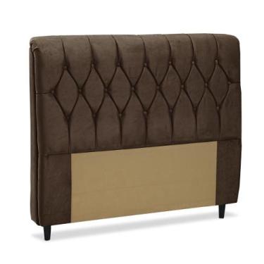 Imagem de Cabeceira Para Cama Box King Istambul Dobuê 1.95m Chocolate - MOVALE