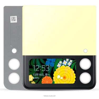Imagem de Tela LCD externa AMOLED de 4.8 cm para Samsung Z Flip 3 5G Small LCD SM-F711 SM-F711B F711B F711 Display Touch Digitizer Replacement (LCD pequeno amarelo)