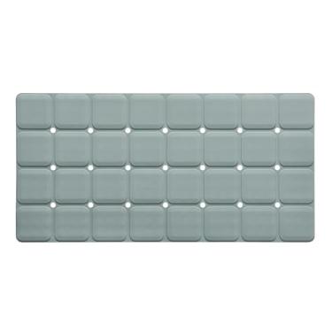 Imagem de Webos Tapete de banho de silicone com ventosas – Tapete de banheira e chuveiro dobrável antiderrapante, durável e de secagem rápida, tapete de banheira com grandes orifícios de drenagem para adultos e