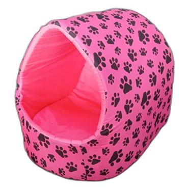 Imagem de Cama para Cachorro Aconchegante - Casinha Quente Tamanho M/G/G G - Iglu, Toca, Antifrio, Macia(Rosa Pata,Grande)
