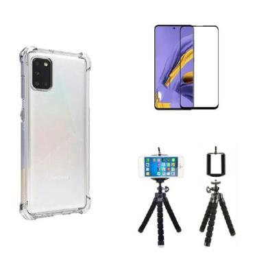 Imagem de Kit Tripé Samsung Galaxy M31 + Capa + Película Vidro 3D
