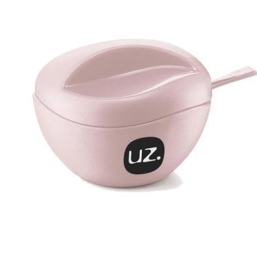 Imagem de Açucareiro Com Colher E Tampa Gold UZ - UZ Utilidades, Rosa