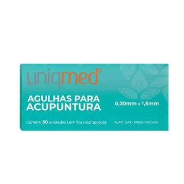 Imagem de Agulhas Acupuntura Auricular 0,20x1,5mm - cx 50 un - Uniqmed