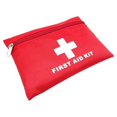 Imagem de Jipemtra Bolsa vermelha de primeiros socorros de emergência pequena bolsa de resgate para primeiros socorros para carro, casa, escritório, animais de estimação, esportes ao ar livre (1)