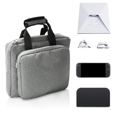 Imagem de Capa para Starlink Mini, estojo de transporte AstroniSync compatível com acessórios Starlink Mini e Switch 2, bolsa de bolso duplo com absorção de choque com tecido Oxford 600D à prova de poeira e