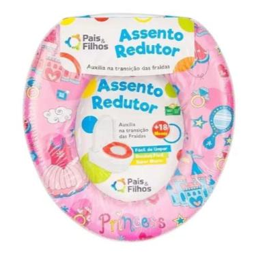 Imagem de Assento Infantil Redutor Vaso Sanitário Troninho Estampado Almofadado 