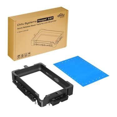 Imagem de Chitu Systems Tanque de resina de liberação rápida Hoopat X4H para impressoras 3D ELEGOO Saturn 4 Ultra 16K, tanque de resina de metal tudo-em-um com filme de liberação PFA pré-perfurado