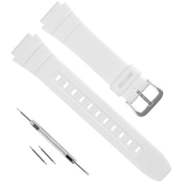 Imagem de Pulseira de relógio de resina de borracha de substituição de 18 mm para Casio F-108 AE-1000W AE-1200 AE-1300 W-216 W218H W-219H W735H W800H SGW-300H, pulseira de relógio de poliuretano macio para