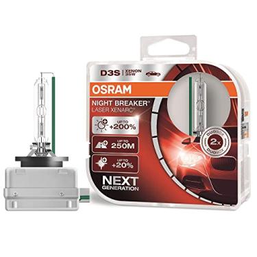 Imagem de OSRAM XENARC Night Breaker Laser D3S, 200% mais brilho, lâmpadas de xenônio HID, lâmpadas de descarga, 66340XNL-HCB (twin)