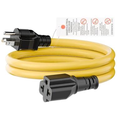 Imagem de [3 pés] Cabo de extensão NEMA 5-15P, adaptador CA Plugrand NEMA 5-15P para 5-15R/5-20R/6-15R/6-20R, cabo adaptador de lâmina 12AWG 15 Amp para 20 Amp T, 15A 125V para 20A 250V cabo de extensão, 3FT