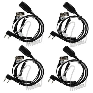 Imagem de Retevis VOX Fone de ouvido para Walkie-Talkie de 2 pinos, fone de ouvido mãos livres, compatível com rádios bidirecionais RT22 RT21 H-777 RT68 RT19 RT27 RT28, tubo acústico de segurança para rádios