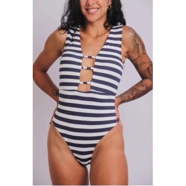 Imagem de 2627 - Maiô Body Com Fenda No Busto Fio Duplo Nautico - Duna Casual  feminino