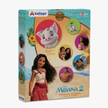 Imagem de Jogo Da Memória Big Em Madeira Moana 2 Pixar 32 Peças - Xalingo