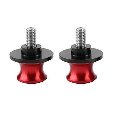 Imagem de Pissente 2pcs 8mm Motocicleta Swingarm Bobinas Swing Arm Carretéis CNC Rear Stand Sliders Duro Anodizado Billet Alumínio Com Várias Cores para Elevador Estável (vermelho)