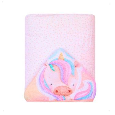 Imagem de Toalha de Banho Bordado Com Capuz Para Bebê Menina e Menino Soft Premi
