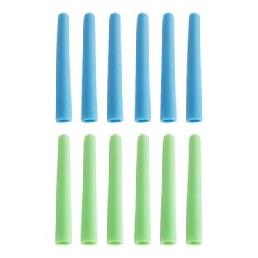 Imagem de Generic 12x Mangas de espuma para trampolim, acessórios de reposição para trampolim infantil, mangas protetoras para ambientes internos e externos, Azul Verde