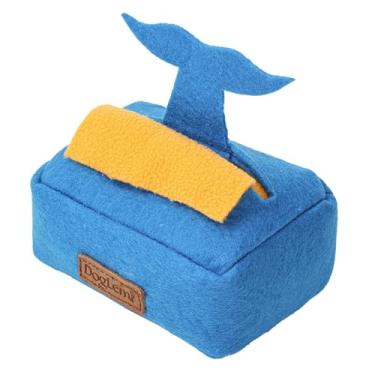 Imagem de Generic Caixa de lenços de papel para brinquedo farejador de cachorro, jogo de comida para o tédio, brinquedo para farejar guloseimas, dispensador de, Azul