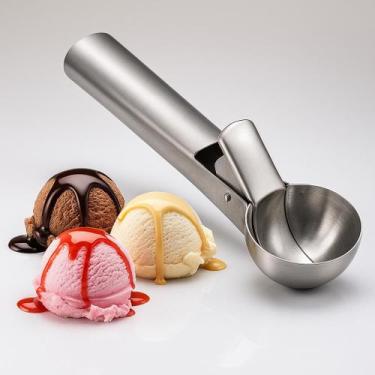 Imagem de Colher Pegador De Sorvete em Aço Inox Com Ejetor Solta Fácil - UNYHOME