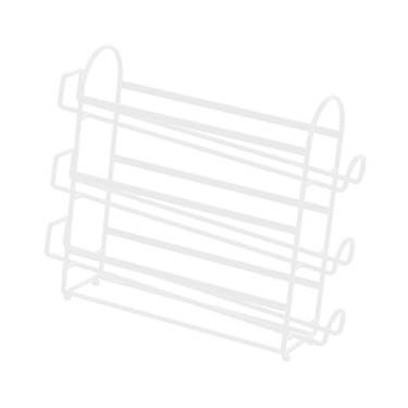 Imagem de SiaBiced Bandeja de arame metálico para ovos, dispensador de ovos giratórios, organizador criativo para manter tudo arrumado, despensa, de armário de, Branco 3 Camadas