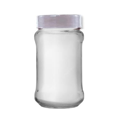 Imagem de Conjunto 15 Potes Vidro Hermético Salada Mantimentos 400ml C/Tampa Plástica (Branco)