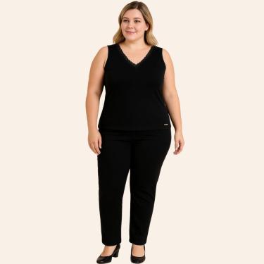 Imagem de Blusa Regata Feminina Básica Cereja Rosa Curves-Feminino